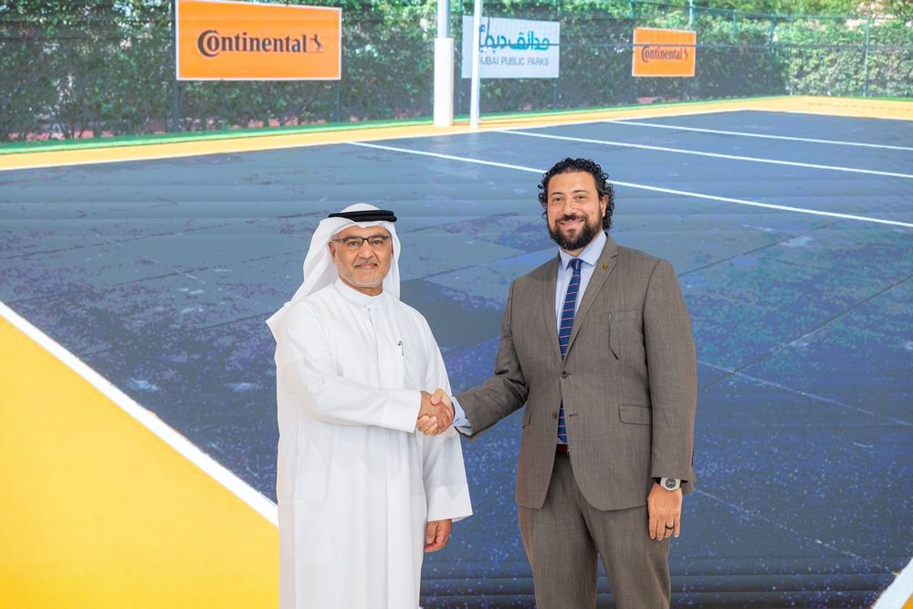 Dubai Municipality, Continental to Introduce Sustainable Volleyball Court Made from Old Tyres