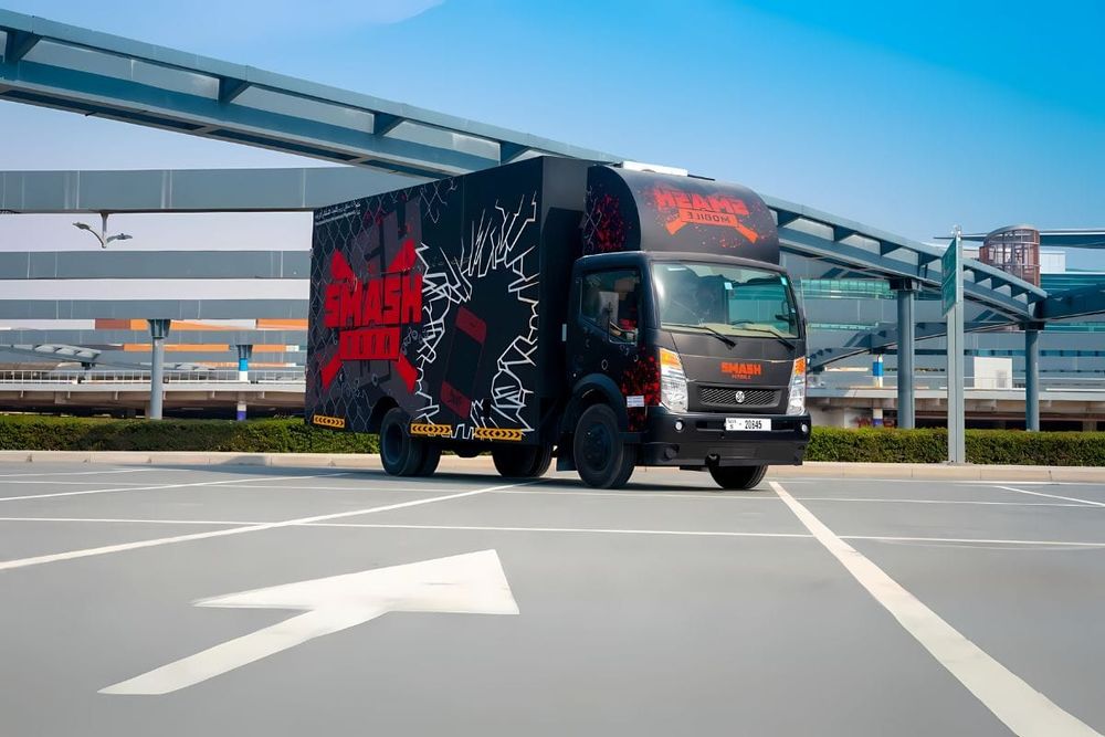 UAE's New Mobile Smash Room: Break Things on the Go to De-Stress
