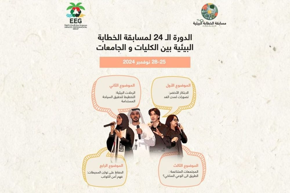 Emirates Environmental Group Hosts 24th Pan-Arab Inter College Environmental Public Speaking Competition