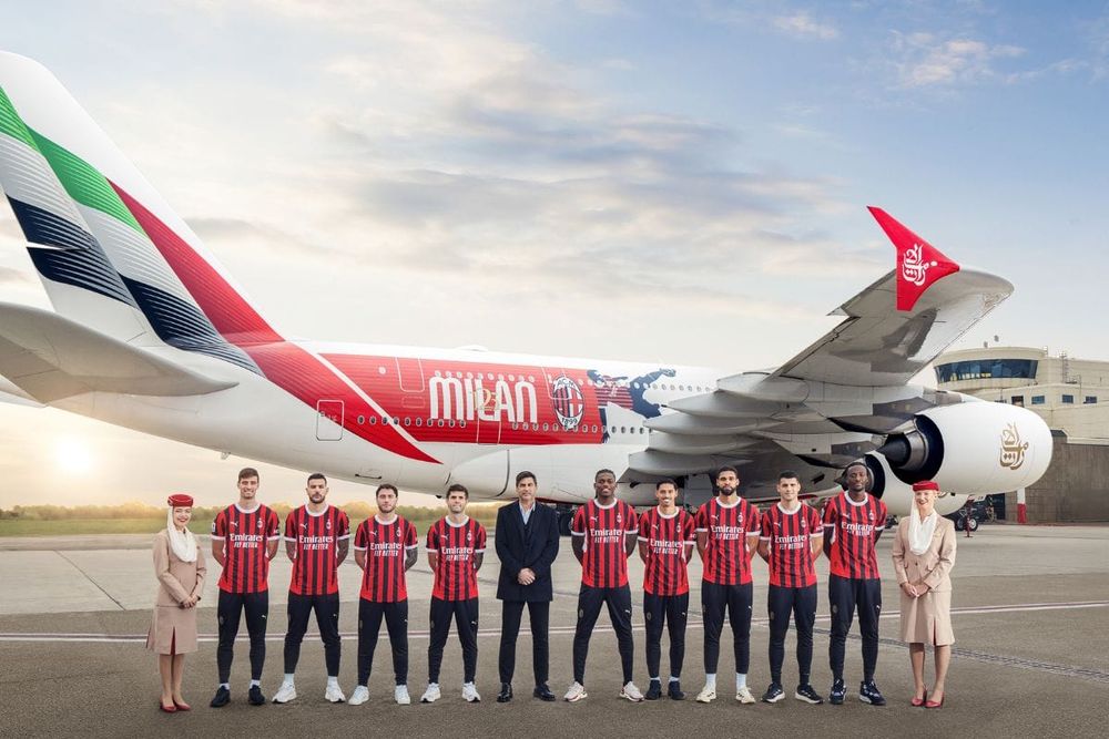 Emirates Unveils Special AC Milan Livery to Celebrate Club’s 125th Anniversary
