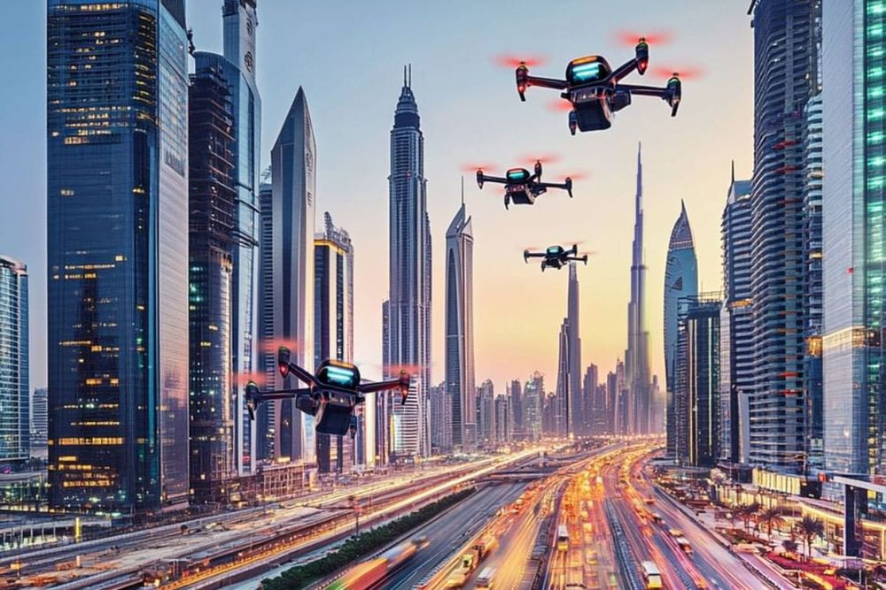 UAE Maps Air Corridors for Flying Taxis and Drones at WGS 2025