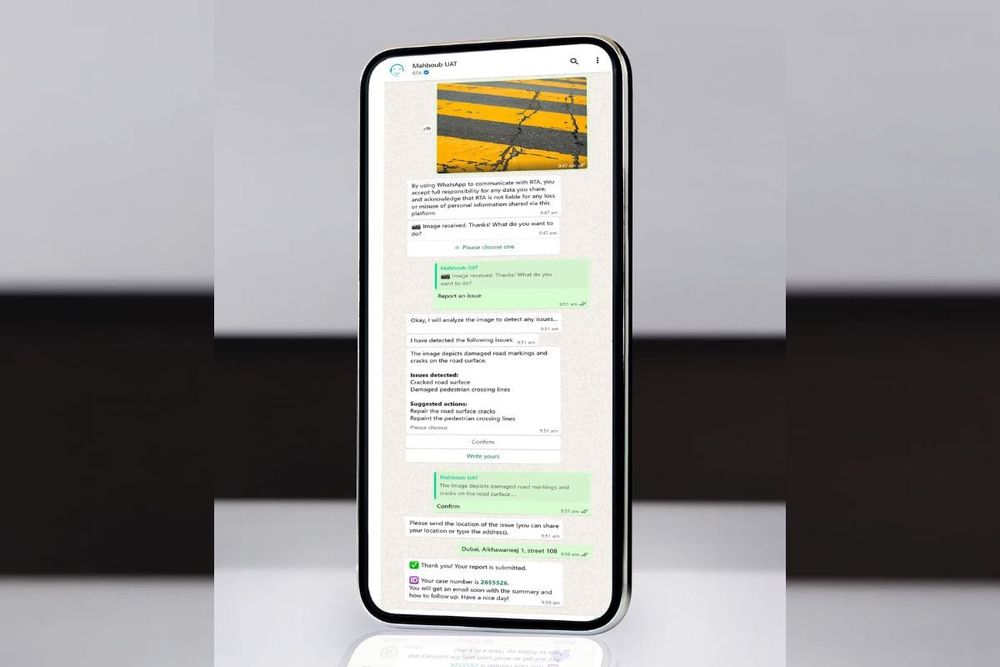 RTA Launches Smart Reporting Service on WhatsApp