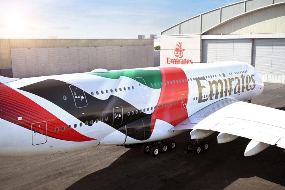 Emirates Paints the Sky With UAE Flag in Bold New A380 Livery