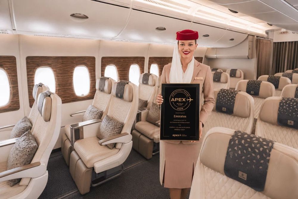 Emirates Wins Best Overall Airline in the Middle East at 2026 APEX Awards