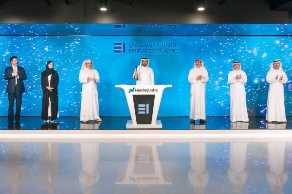 Emirates Islamic Chairman rings market-opening bell to celebrate listing of USD 500 million Sukuk on Nasdaq Dubai