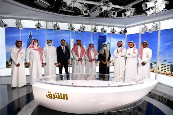 Asharq News channel goes live from its studios in the Dubai International Financial Centre