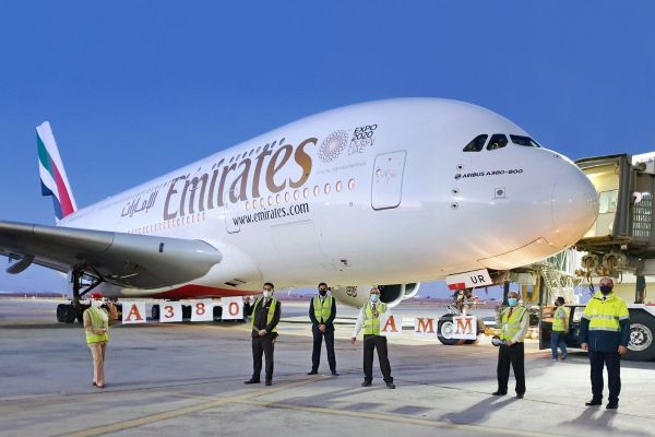 Emirates A380 touches down in Amman