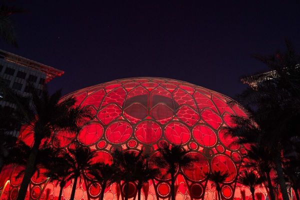 Expo 2020 illuminates Al Wasl dome in red as Hope Probe nears Mars orbit