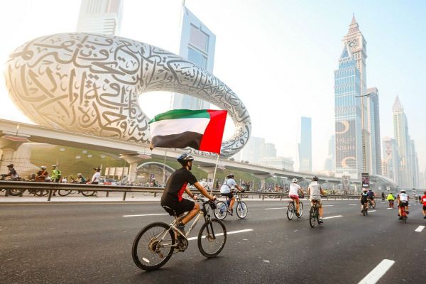 Sheikh Zayed Road transformed into a giant cycling track for 2nd edition of Dubai Ride