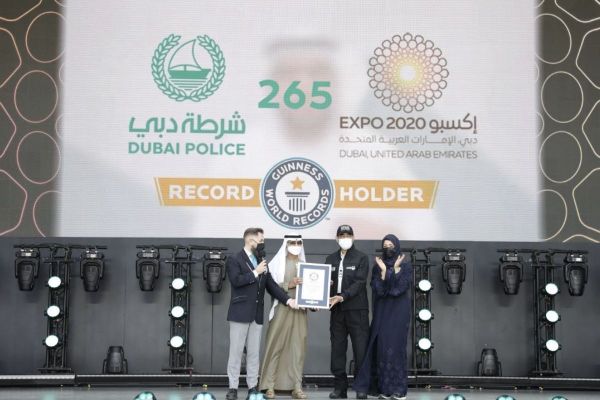 World Record for Largest Online Video Chain of People passing Expo 2020 Pin broken by Dubai Police