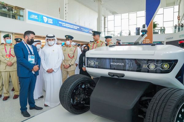 Hamdan bin Mohammed at the opening of World Police Summit 2022