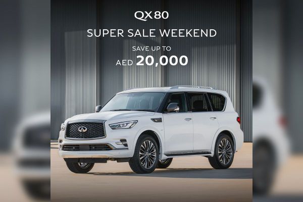 Save up to AED 20,000 on brand-new purchased INFINITI QX80