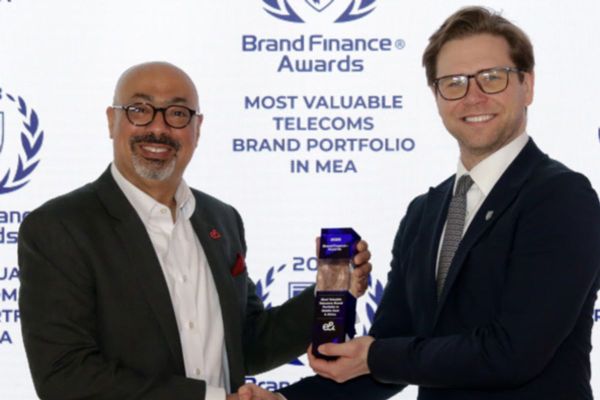e& receives Brand Finance Awards during MWC 2023
