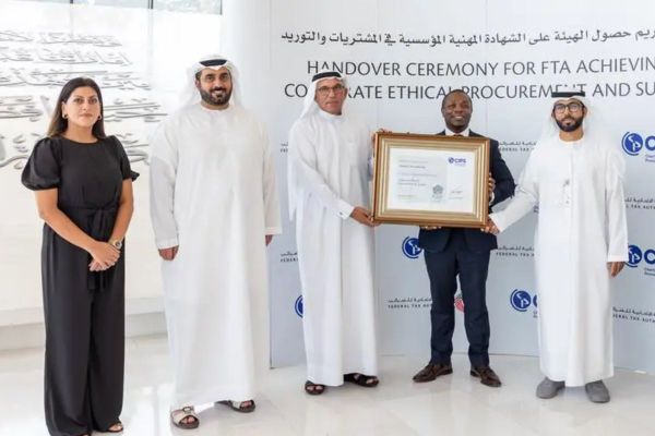 FTA becomes world’s first government tax authority to receive Corporate Ethical Procurement and Supply Certificate