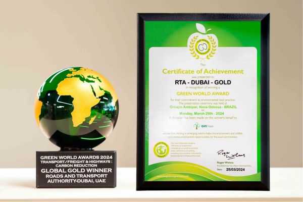 RTA's Route 2020 Earns Global Gold at Green World Awards for Environmental Sustainability