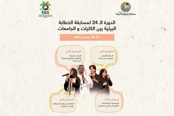 Emirates Environmental Group Hosts 24th Pan-Arab Inter College Environmental Public Speaking Competition