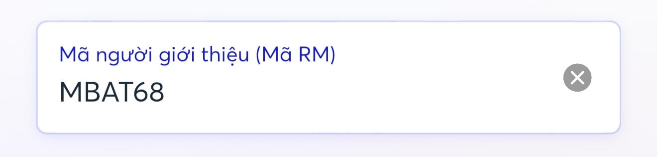 Mã người giới thiệu (Mã RM) - MBAT68