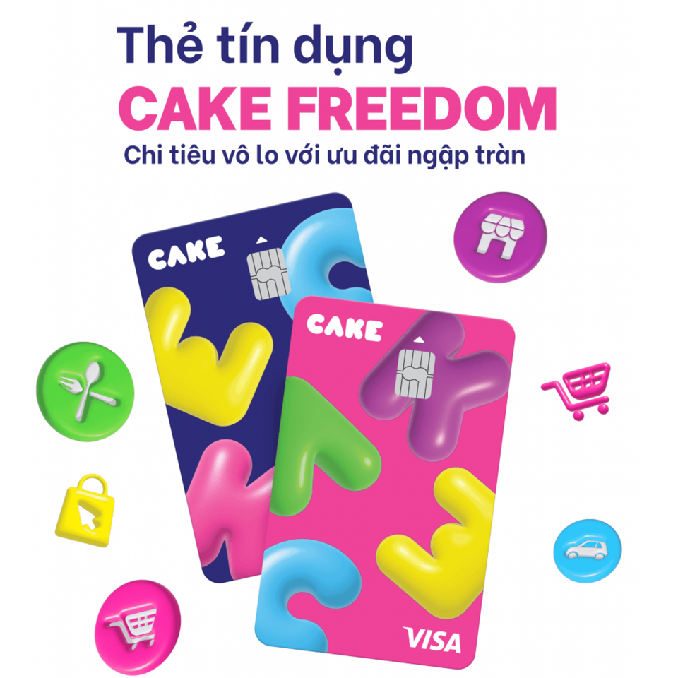 Thẻ Tín Dụng Cake Freedom 2in1: Hoàn 20% Siêu Tốc, Mở Online 2 Phút Là Có Thẻ Ảo