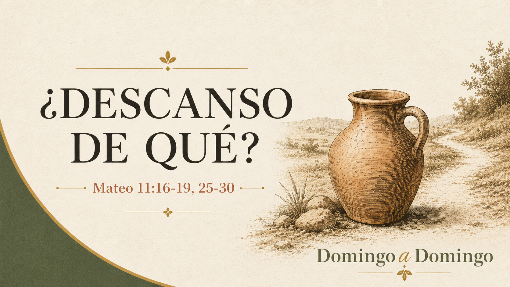 El descanso no es del cansancio; el yugo que libera - Mateo 11:16-19, 25-30
