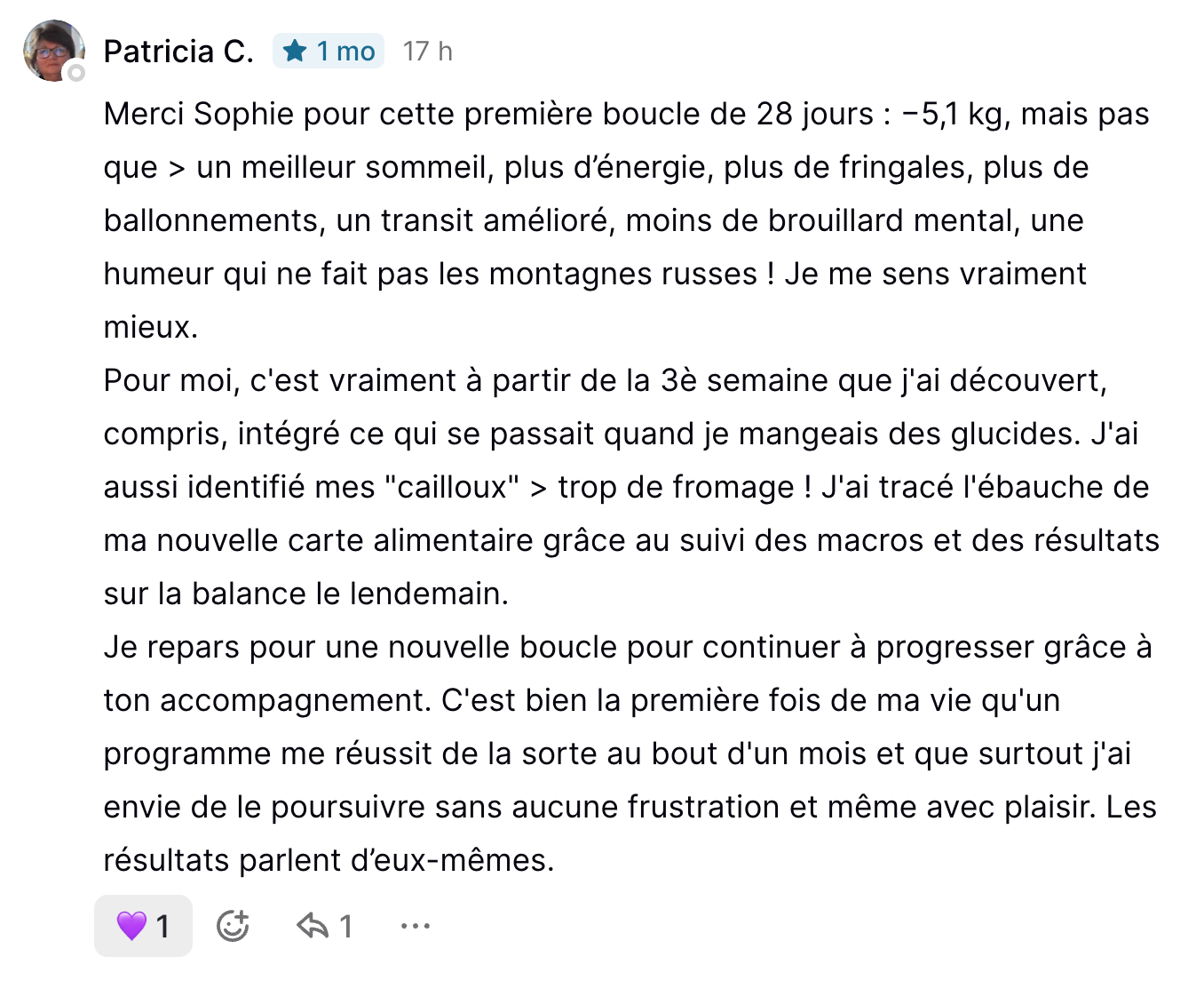 Témoignage Patricia