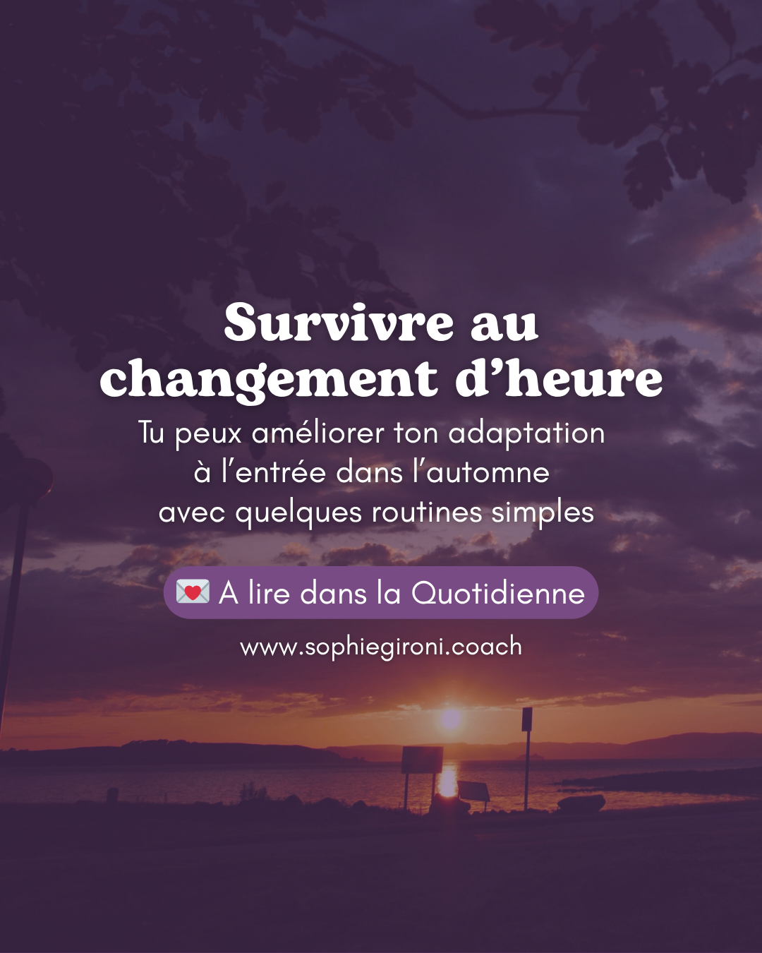 Alerte, changement d'heure 🕛