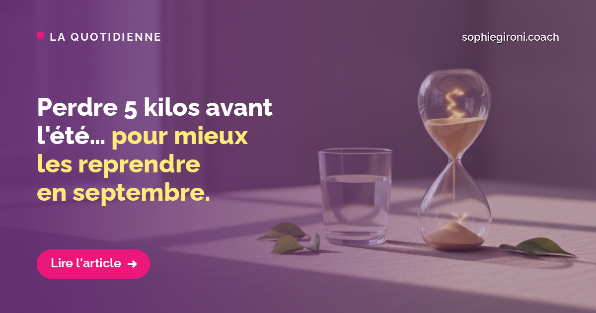 Perdre 5 kilos avant l'été… pour mieux les reprendre en septembre.