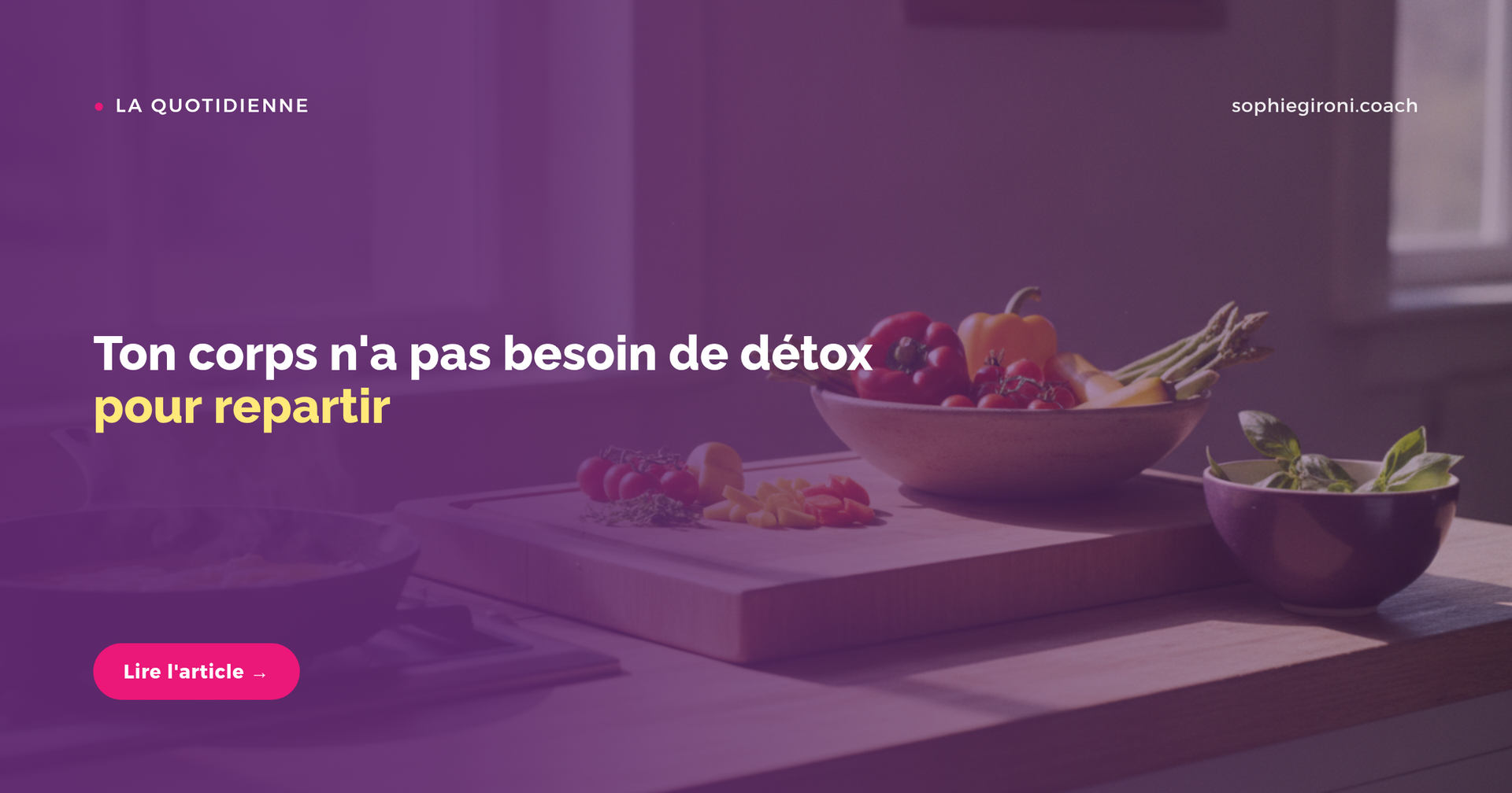 Ton corps n'a pas besoin de détox pour repartir