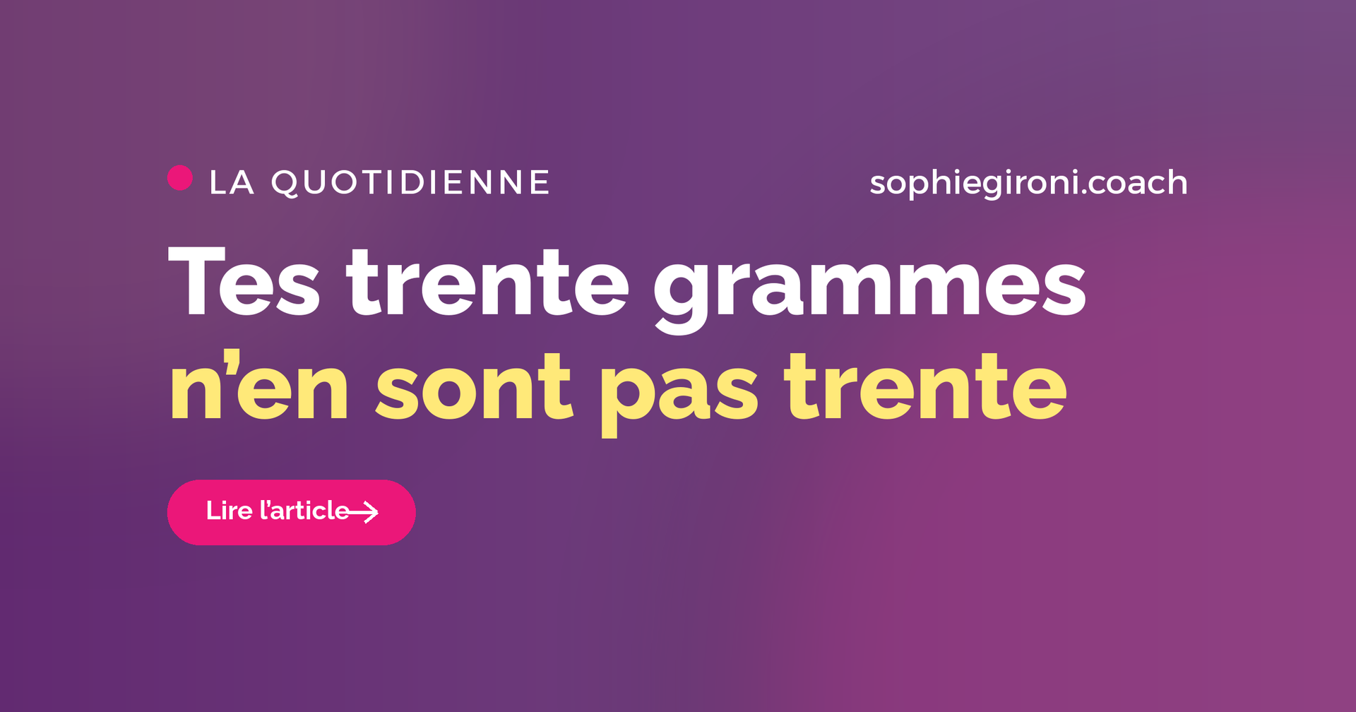 Tes trente grammes de protéines n'en sont pas trente