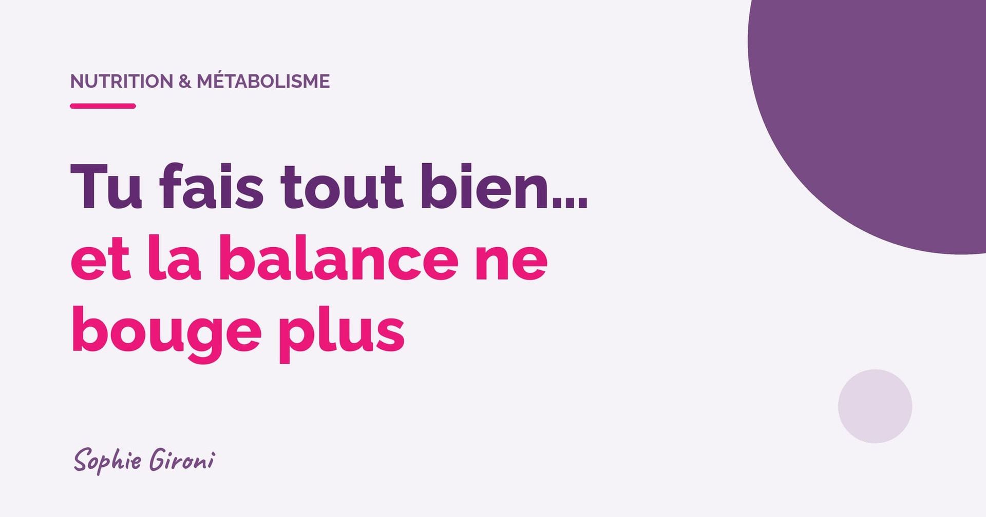 Plateau de perte de poids : pourquoi tu stagnes alors que tu fais tout bien