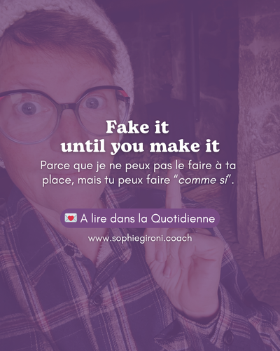 Je ne peux pas le faire à ta place