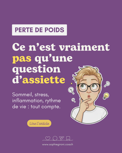 Perdre du poids, ce n'est pas juste changer son assiette.