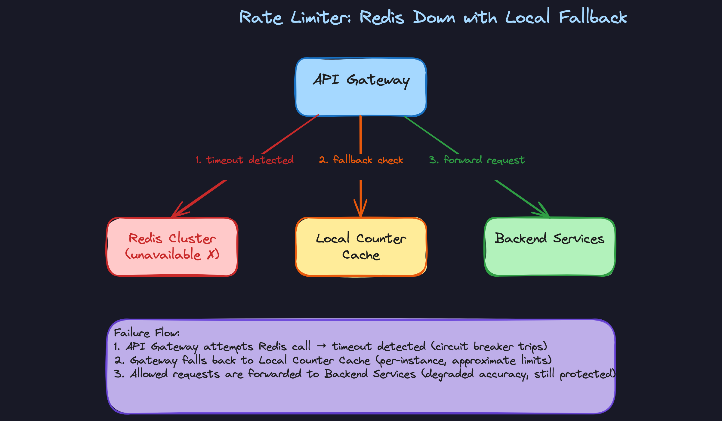Failure Mode: Redis Down with Local Fallback Failure Mode: Redis Down with Local Fallback