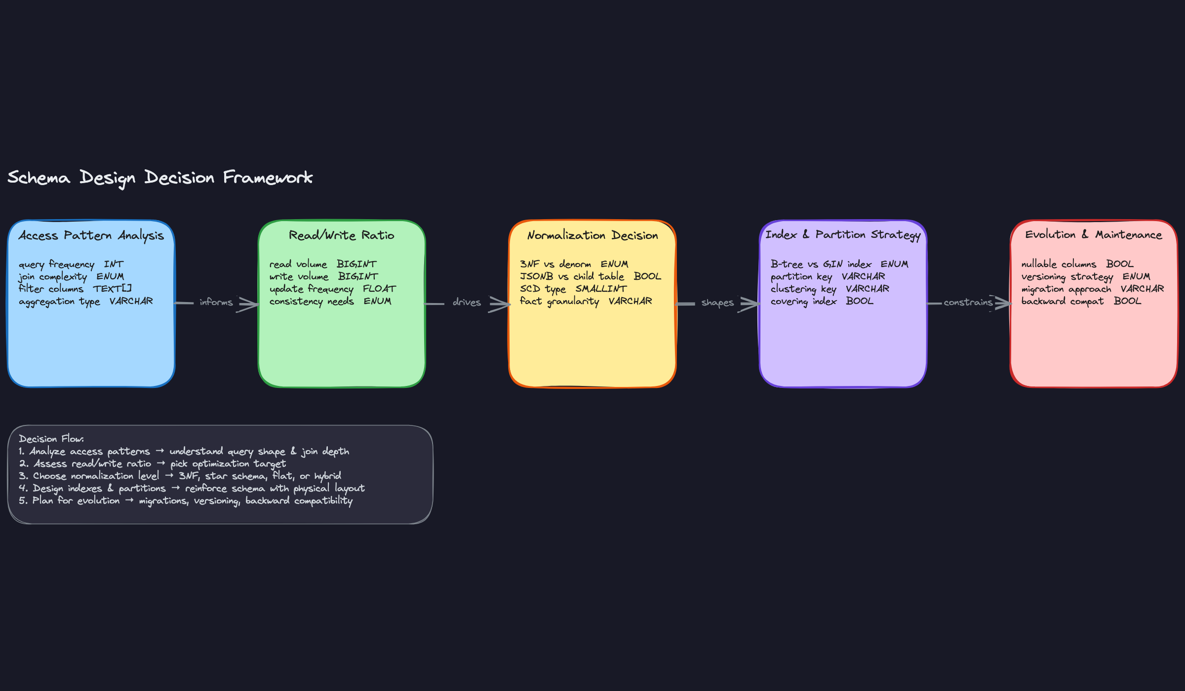 Schema Design Decision Framework