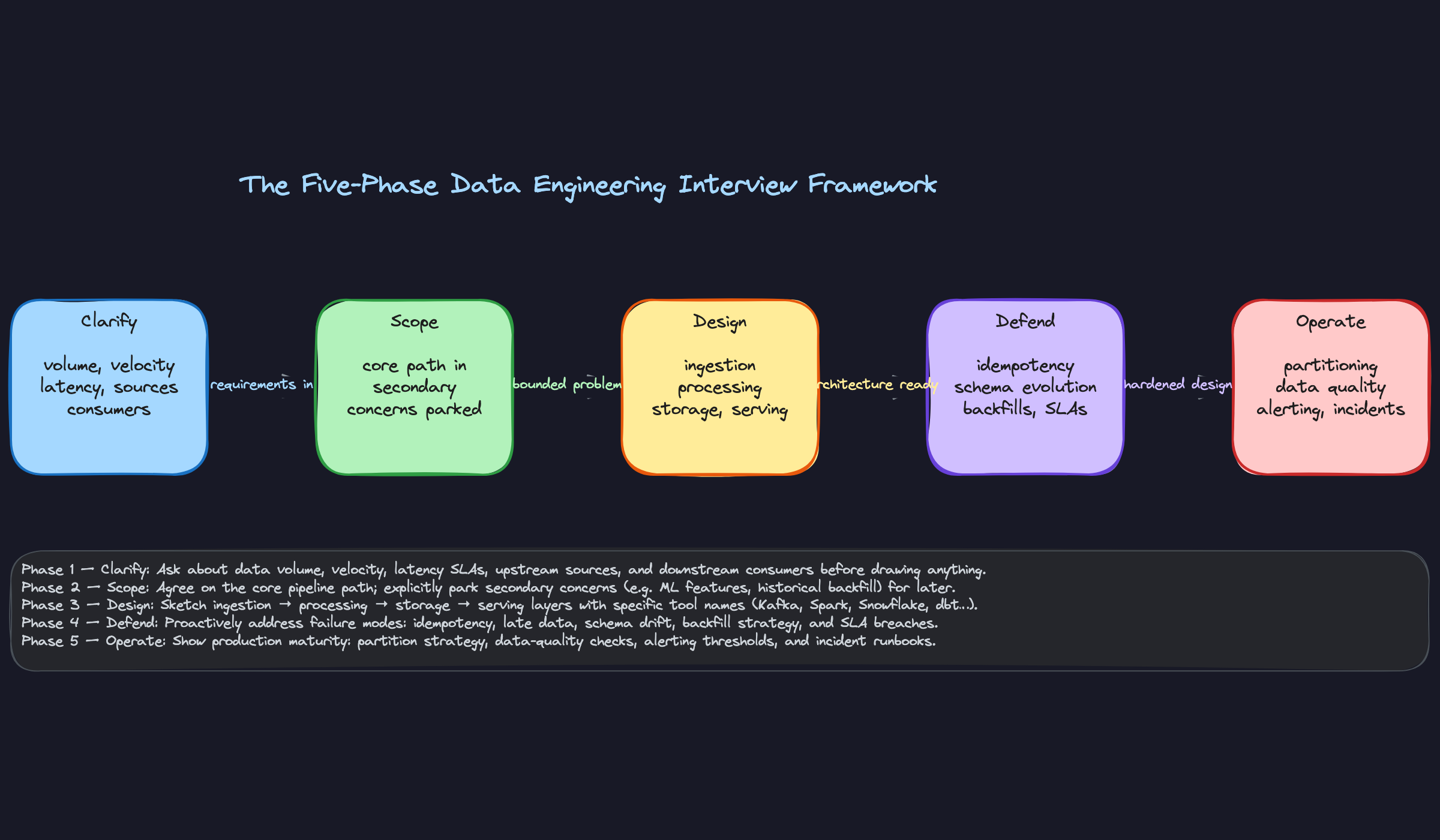 The Five-Phase Data Engineering Interview Framework The Five-Phase Data Engineering Interview Framework