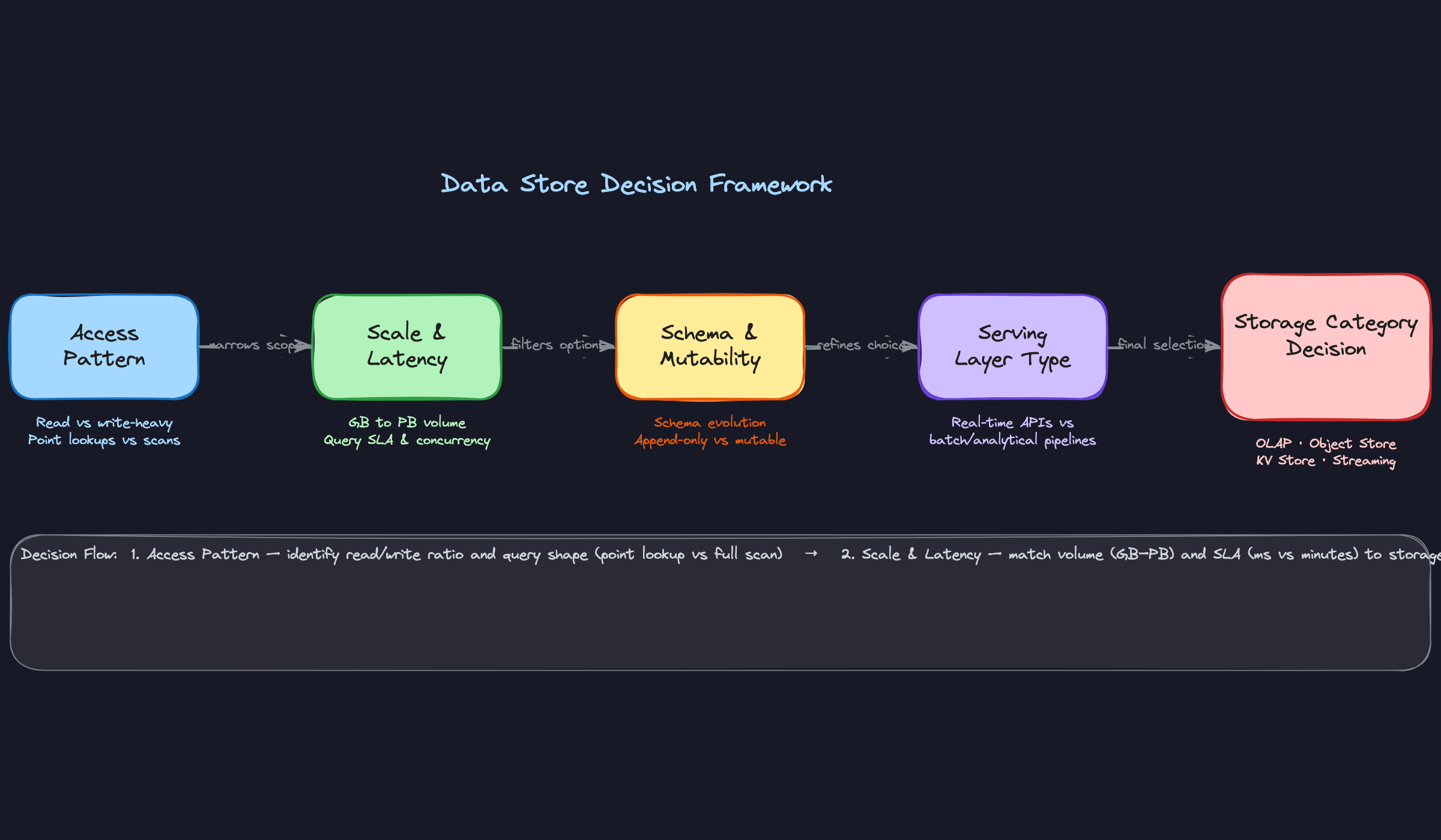 Data Store Decision Framework Data Store Decision Framework