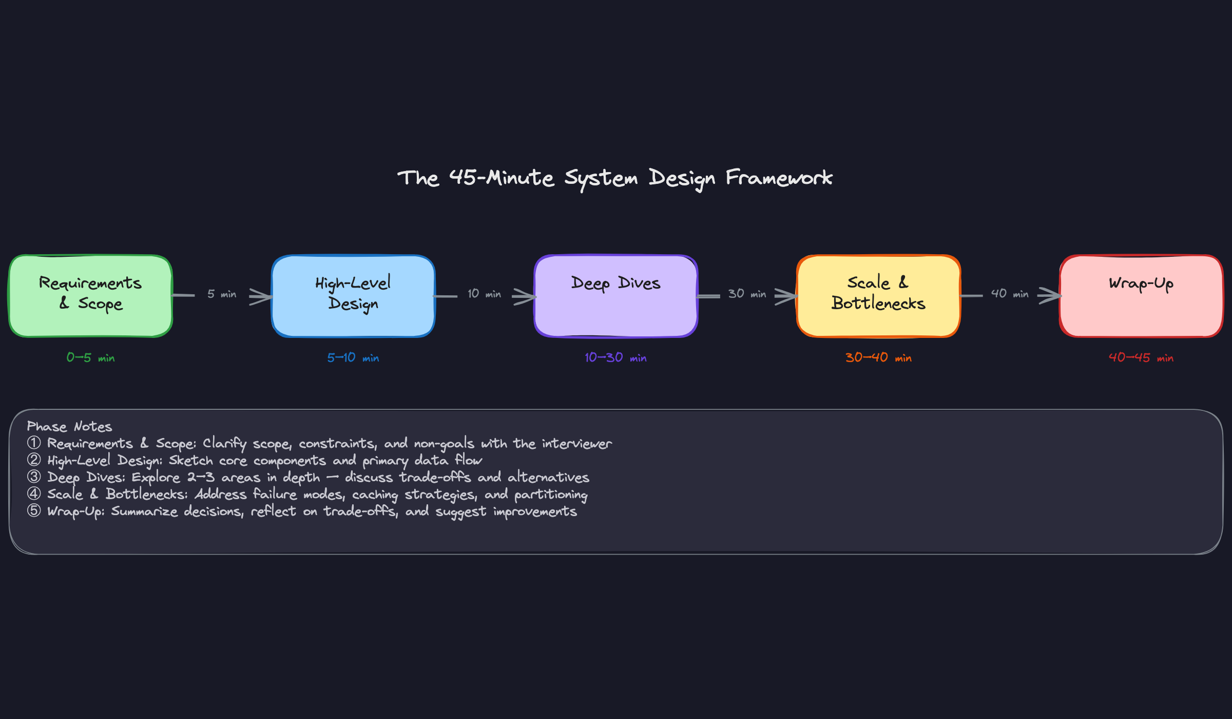 The 45-Minute Framework: Phase Timeline The 45-Minute Framework: Phase Timeline