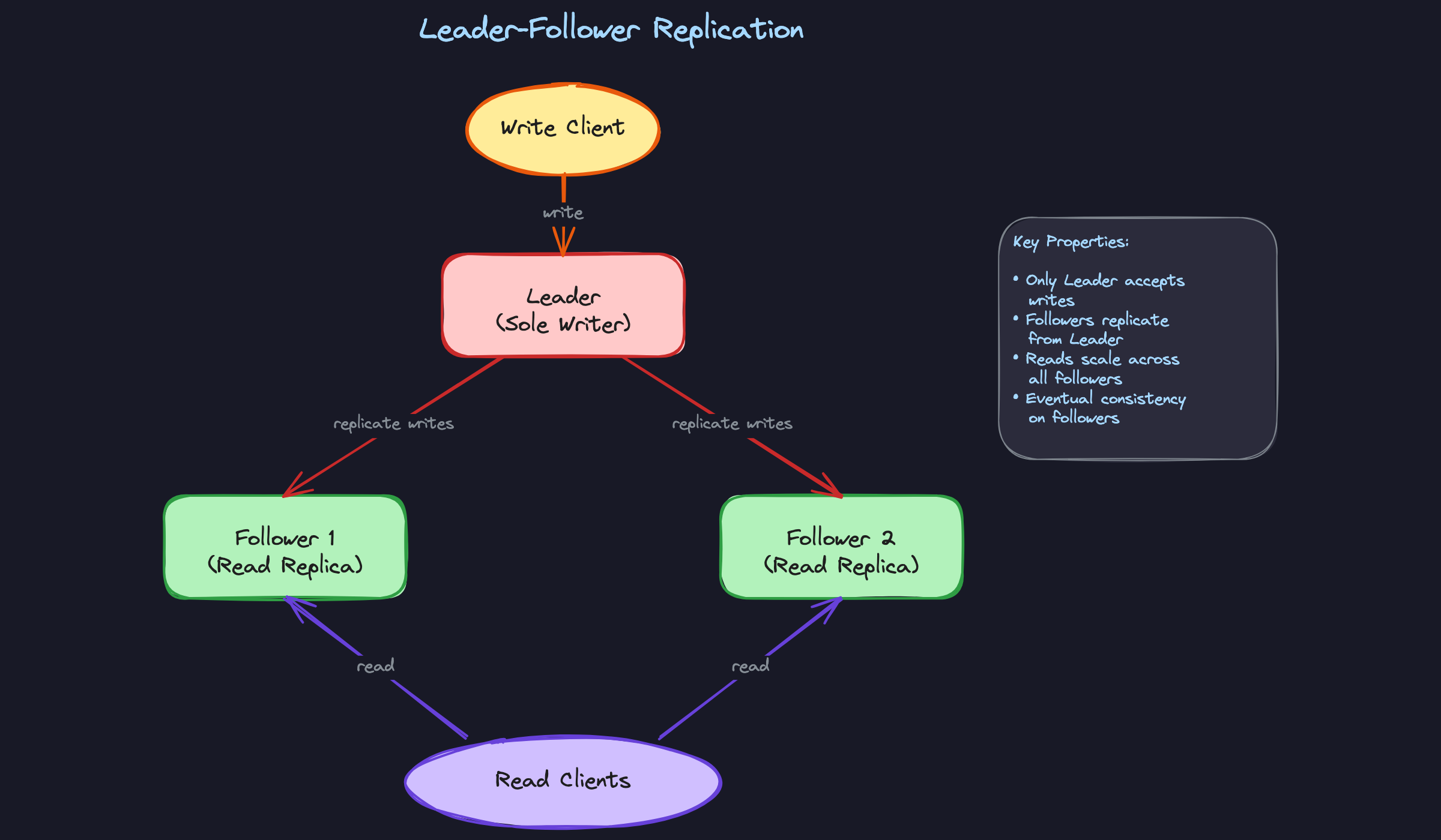 Leader-Follower: Single Writer with Read Replicas Leader-Follower: Single Writer with Read Replicas