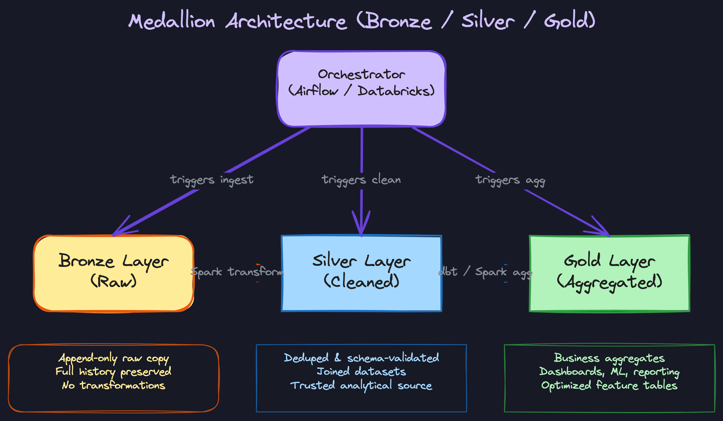 Pattern 3: Medallion Architecture (Bronze / Silver / Gold) Pattern 3: Medallion Architecture (Bronze / Silver / Gold)