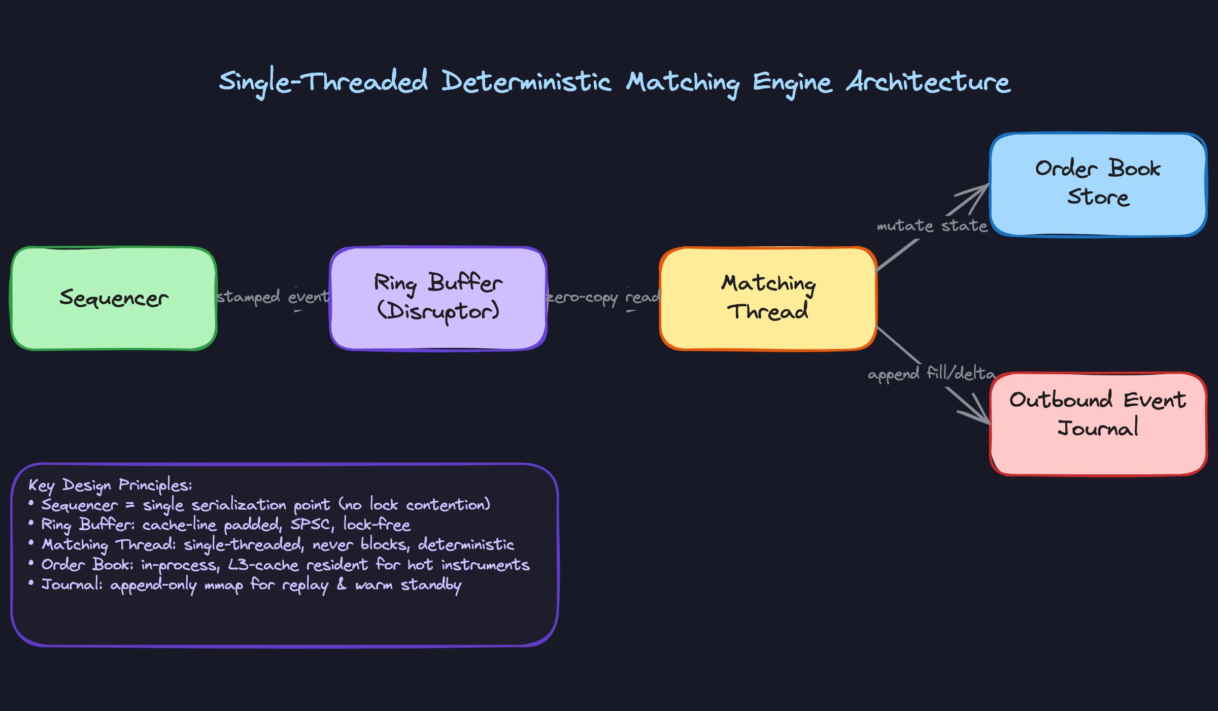 Single-Threaded Deterministic Matching Engine Architecture Single-Threaded Deterministic Matching Engine Architecture