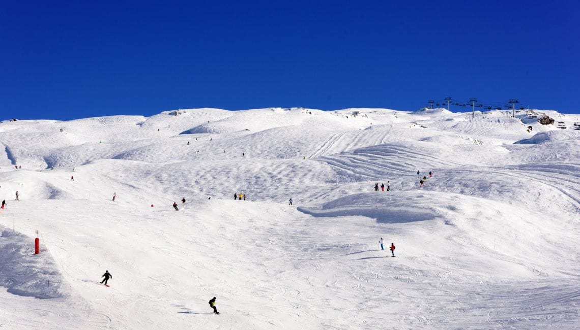 Wide variety of ski slopes above the treeline