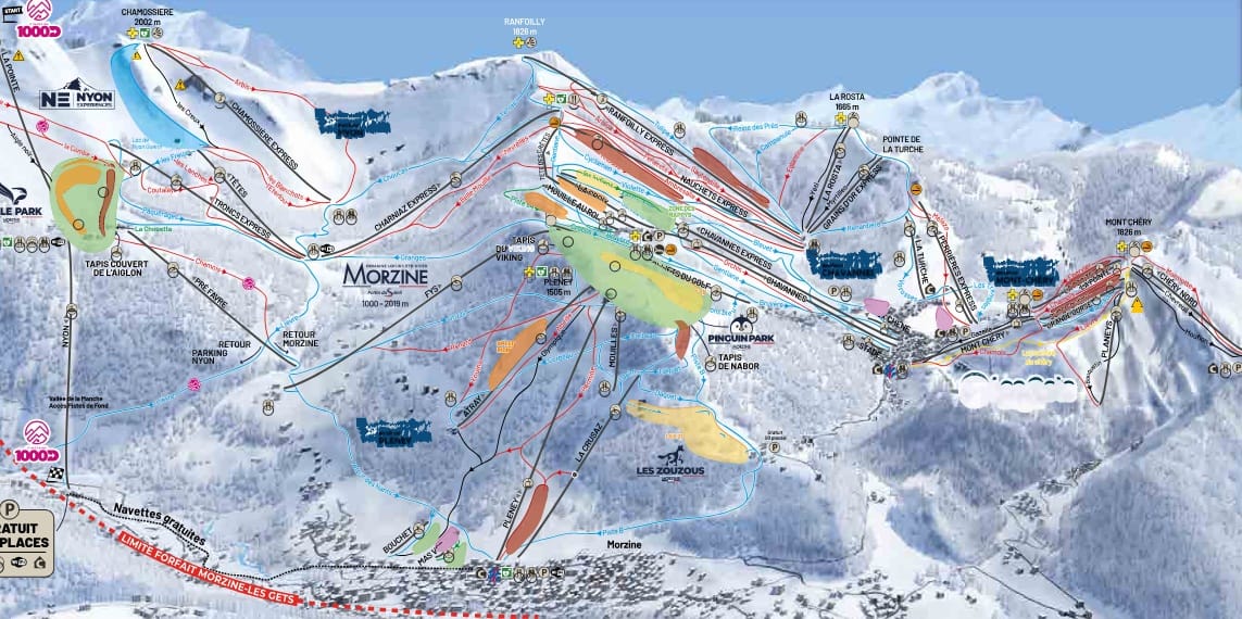Morzine and Les Gets piste map