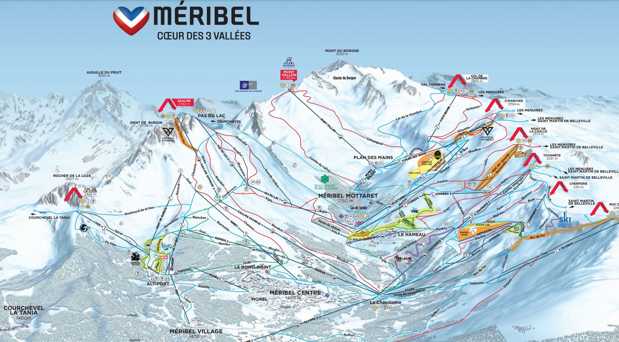 Meribel piste map