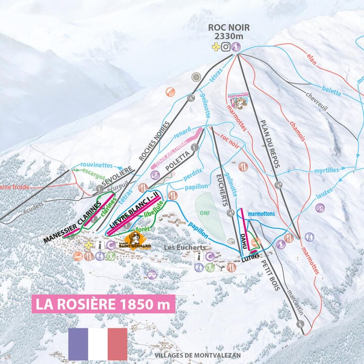 La Rosiere SkiCool piste map