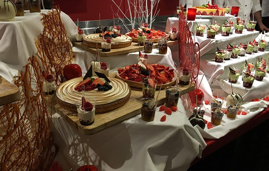 Desserts in the buffet restaurant at Club Med