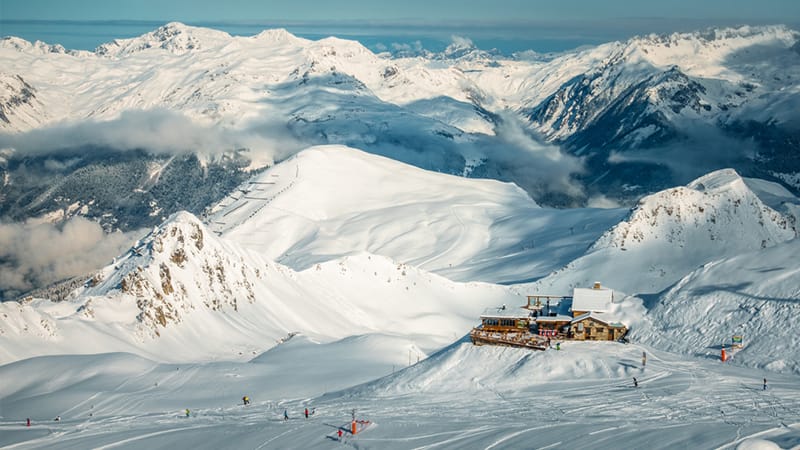 Mountain scenery in La Plagne