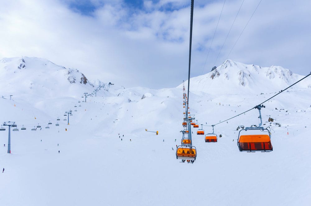 Part of the Silvretta ski area with chairlifts and ski slopes
