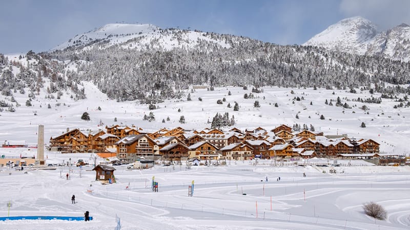 Buildings in the Montgenevre resort of the Milky Way ski area
