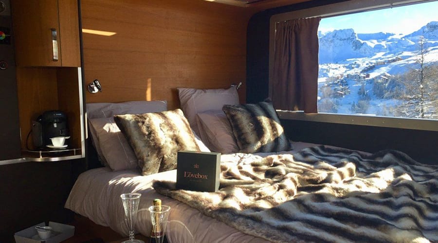 Over the Moon Experience - luxury bedroom in the piste basher