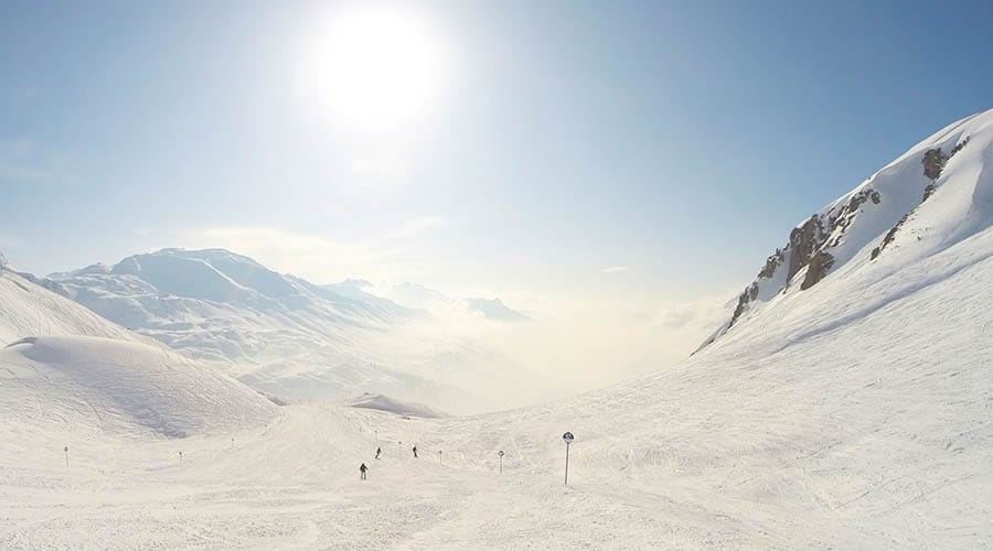 Breathtaking blue ski run in St Anton