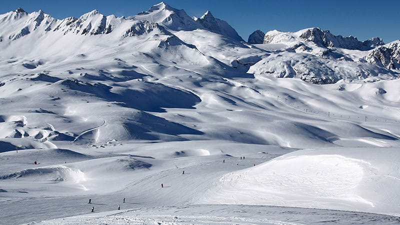 Wide open skiing in Tignes